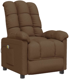 vidaXL Massagesessel Braun Stoff 342737