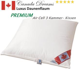 Premium Air Cell 3-Kammer Kissen ca. 800g 100% Daune aussen 80x80 Air Cell Sticks