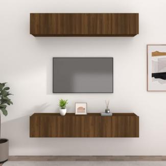 TV-Schränke 4 Stk. Braun Eichen-Optik 80 x 30 x 30 cm Holzwerkstoff