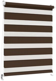 Doppelrollo Doppelrollo Duo-Rollo Klemm-Fix mit Klemmträger, Fenster-Rollo/Seitenz, DomDeco, Klemm- oder Schraubmontage