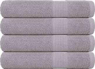 Saunatücher 4 Stk. Grau 80x200 cm 360 g/m² 100% Baumwolle 136840