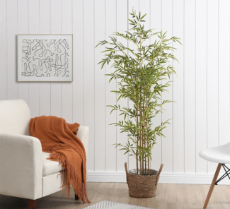 Vente-unique - Kunstpflanze Bambus - H. 160 cm - MUCURI