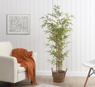Vente-unique - Kunstpflanze Bambus - H. 160 cm - MUCURI