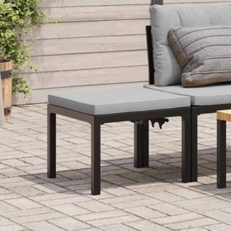 vidaXL Gartenhocker mit Kissen Schwarz Pulverbeschichteter Stahl 4008567