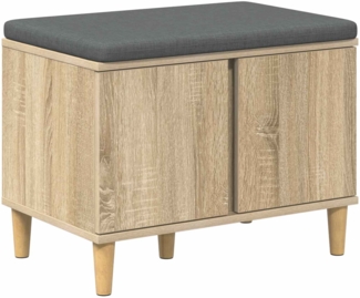 vidaXL Flurbank mit Kissen mit Speicher Sonoma-Eiche 60 x 38 x 46 cm 891522