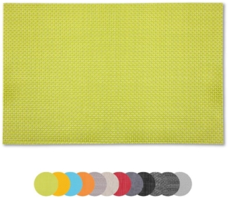 1er Set Tischset Platzset Tischmatte Platzdeckchen ca. 30x45 cm Auswahl: weboptik - olivgrün