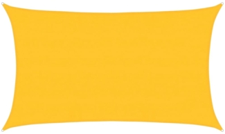 vidaXL Sonnensegel 160 g/m² Rechteckig Gelb 5x8 m HDPE 311578