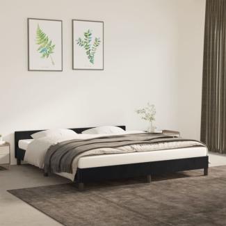 vidaXL Bettgestell ohne Matratze Schwarz 160x200 cm Samt 347581