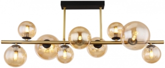 Deckenleuchte Wohnzimmer LED Deckenlampe Deckenstrahler Amber Kugeln 56135-9D