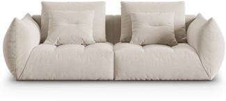 Micadoni Sofa Bloom 3-Sitzer Samt Ecru