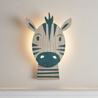 Lights4fun LED Wandleuchte Zebra Wandlampe Kinderzimmer
