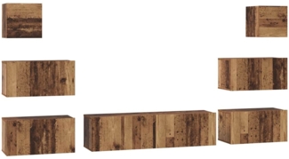 vidaXL TV-Schrank-Set 8 pcs Altholz 60 x 30 x 30 cm Holzwerkstoff 3393153
