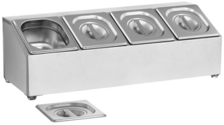 Royal Catering Aufbewahrungssystem Gn Aufsatzbord Mit Gn Behältern Gastronorm-Behälter Gestell Edelstahl, Edelstahl