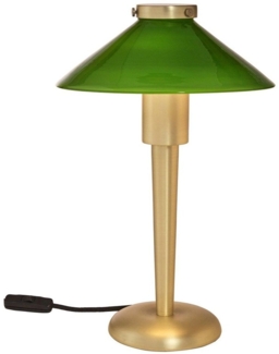 PR Home 3163413 Tischleuchte August Messing Grün 34cm