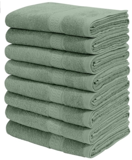 my home Handtücher Juna, als Set und Serie erhältlich, 8 Handtücher, 50x100cm, Walkfrottier (8-St), 8-tlg. Handtuch-Set, 100% Baumwolle, mit Bordüre, Uni-Farben, weich