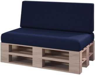 sunnypillow Palettenkissen Milano - 2er Set Palettenauflage mit abnehmbarem Bezug Kaltschaum, 2er Set Sitz- und Rückenkissen