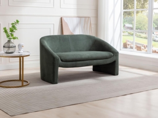 Vente-unique - Sofa 2-Sitzer - Cord - Grün - OSSANA