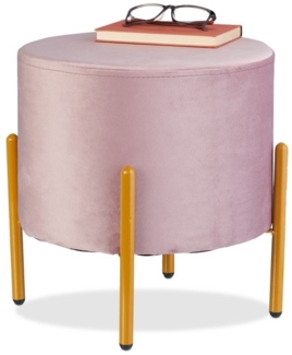 Samt Hocker mit 4 Metallbeinen 10049958_113