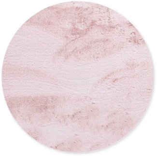 Gino Falcone Badematte Sara, Höhe 25 mm, rutschhemmend beschichtet, fußbodenheizungsgeeignet, Polyester, rund, Badteppich, Fell-Optik, besonders weich, eckig & rund erhältlich