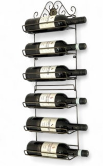 DanDiBo Weinregal Wand Metall Schwarz 240404 Flaschenregal Schmal Wandmontage Wine Rack Weinflaschenhalter Weinhalter Flaschenhalter