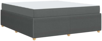 vidaXL Bettgestell mit Matratze Dunkelgrau 180 x 200 cm Stoff 3398419