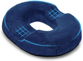 LuxusKollektion Sitzkissen Ecosafeter Hämorrhoiden Sitzkissen Donut-Kissen Memoryschaum Blau