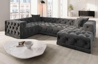 Sofa Dreams Wohnlandschaft Designer Stoff Sofa Palma U Form Samtstoff Stoffsofa