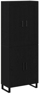 vidaXL Highboard Schwarz Eiche 69.5x34x180 cm Ingenieure Holz 3333109