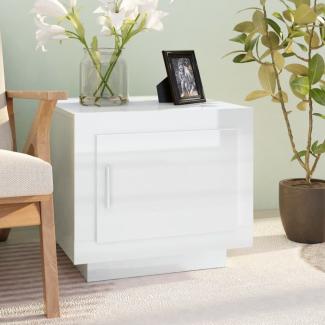 vidaXL Couchtisch Hochglanz-Weiß 51x50x45 cm Holzwerkstoff 811805