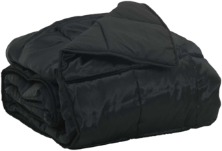 vidaXL Sommerdecke Schwarz 240x200 cm Satin und Mikrofaser 42025780