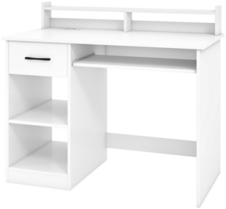 KOMFOTTEU Schreibtisch, Computertisch mit Ladestation, PC Tisch