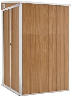 vidaXL Anbauschuppen Braun 118x100x178 cm Verzinkter Stahl 316220
