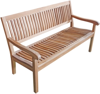 Premium Teak Gartenbank Kingsbury Teakbank Parkbank Armlehnen nachhaltig 150cm