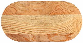 vidaXL Tischplatte Hellbraun 80x40x4 cm Massivholz Eiche Oval 4009073