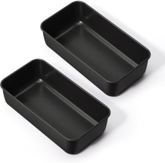 Homikit Kastenform 2er Set Edelstahl Brotbackform Antihaftbeschichtung 23*12*6cm