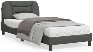 vidaXL Bettgestell ohne Matratze "Hvar" Dunkelgrau 90x190 cm Stoff 3207738