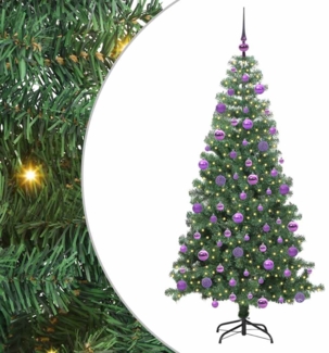 vidaXL Weihnachtsbaum mit 300 LEDs mit Ständer Grün 240 cm PVC 3396404