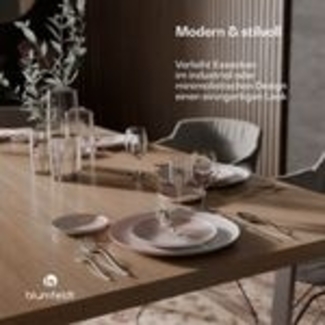 Blumfeldt Bearsdon Tischplatte - Langlebige Holz-Tischplatte, 180x90 cm, Kratzfest & Hitzebeständig, Ideal für Esszimmer - Modernes Taupe Holz, Perfekt für Industrielle & Minimalistische Räume