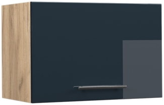 Vicco Küchenschränke Dunkelblau Hochglanz 60 cm Flach, Fame-Line