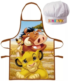 Disney The Lion King Kochschürze Simba, (2-tlg), Kinder Koch-Set, Backschürze + Chefmütze