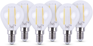 LED Glühbirne Warmweiß E14, Leuchtmittel - Glühlampe 2700K (3er - 9er Pack) Birnenform Energiesparlampe, 15.000 Stunden Lebensdauer, 2 Watt 6er Pack