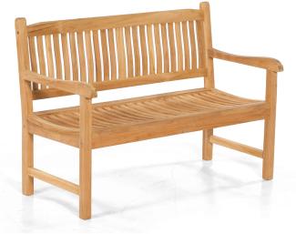 Sonnenpartner Sitzbank Buckingham 130 cm Teakholz Pure 2-Sitzer Bank Gartenbank