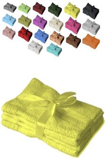 4 x Handtuch 500 g/m² 50x100 cm Gelb