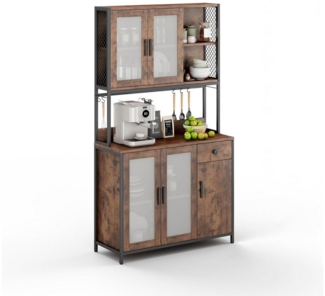 Dripex Küchenbuffet Küchenschrank Buffetschrank mit Arbeitsplatte 181cm Hoher