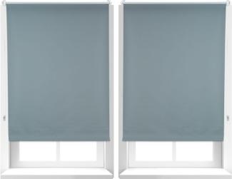 2 x Verdunkelungsrollo grau 80x160 cm 10023037