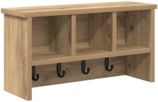 vidaXL Wandmontierter Kleiderständer Artisan-Eiche 50 x 16 x 26 cm 874314