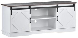 Sweiko Lowboard, Sideboard mit verstellbaren Einlegeböden und Schiebetüren