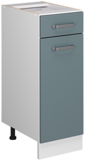 Vicco Unterschrank Blau-Grau 30 cm mit Schublade, ohne Arbeitsplatte, R-Line