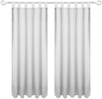 Bestlivings Gardine "Ellen" mit Schlaufen (2 St), Schlaufe, blickdicht, Polyester, einfarbig, modern, waschbar bei 30°C