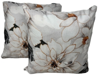 Jet-Line Dekokissen 2-er Deko Kissen Set Pfingstrose 40x40 cm Sofakiss